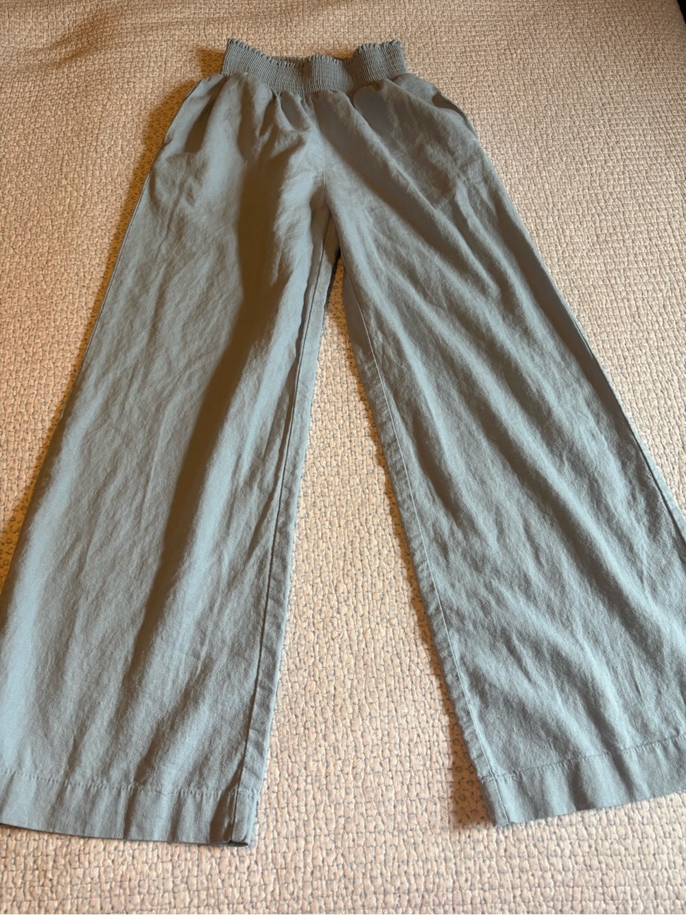 Love Tree Wide Leg Smocked Waist Pant